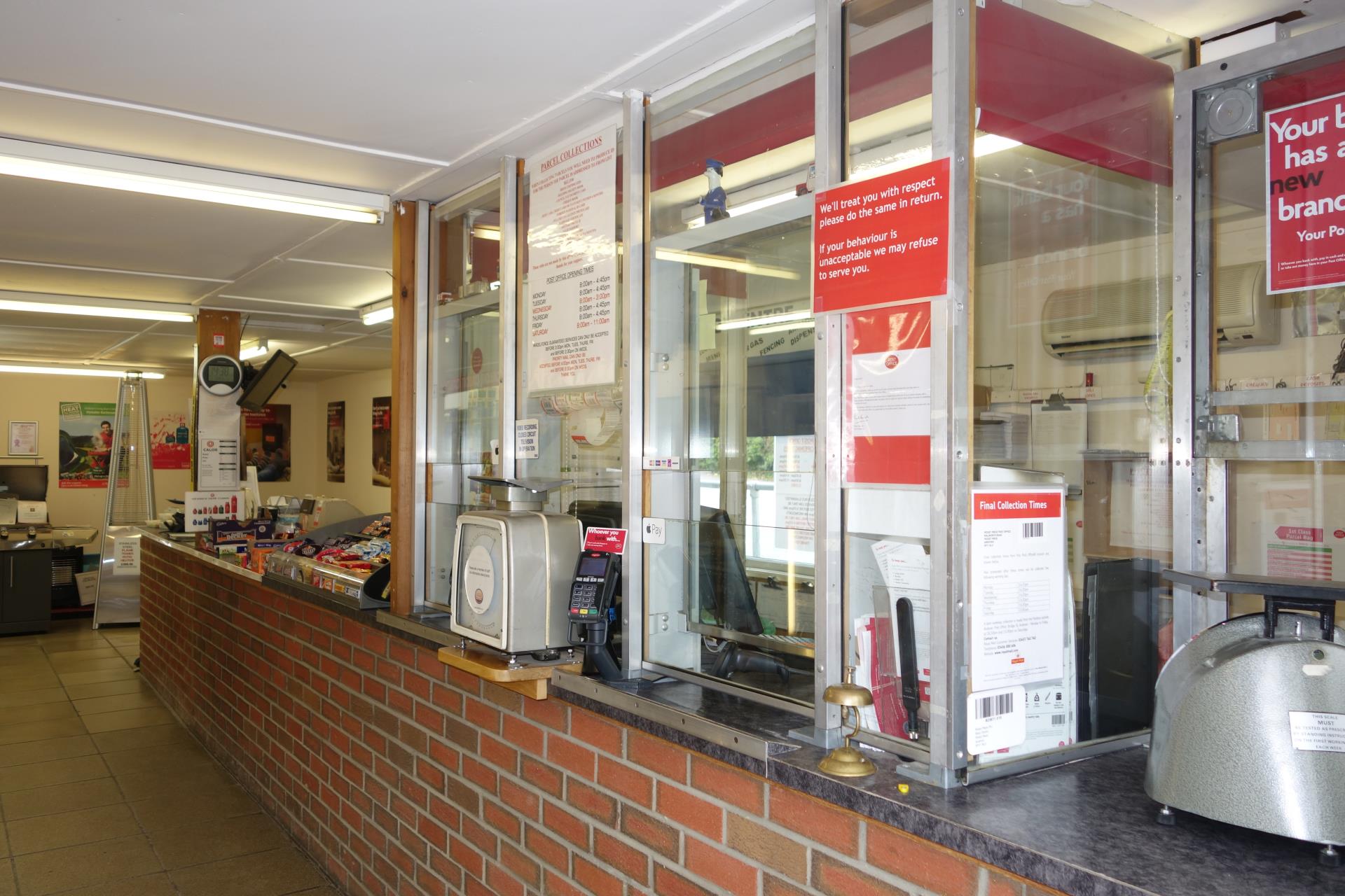 The Post Office inside Andover Patio Centre